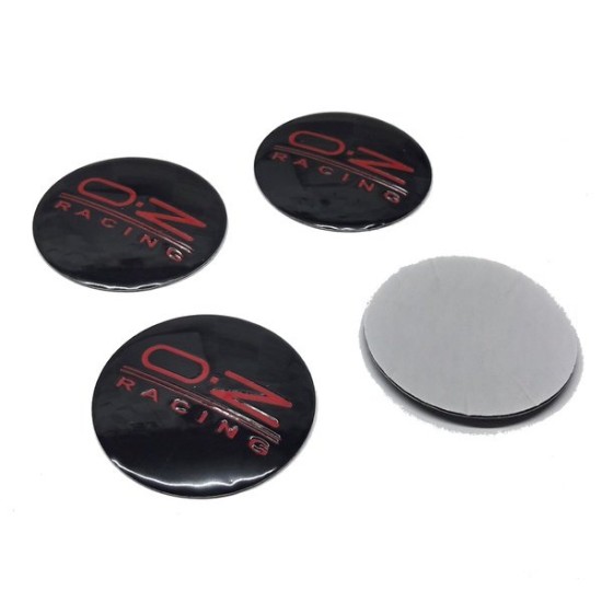 OZ racing znaky na poklice - alu kola červené 62 mm